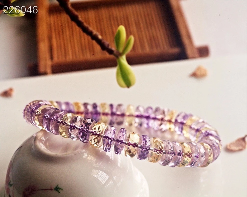 11.2mm Certificate Natural Ametrine Purple Yellow Clear Cut Abacus Beads Bracelet For Women Men Charms Crystal Jewelry AAAAA
11.2mm Certificate Natural Ametrine Purple Yellow Clear Cut Abacus Beads Bracelet For Women Men Charms Crystal Jewelry AAAAA