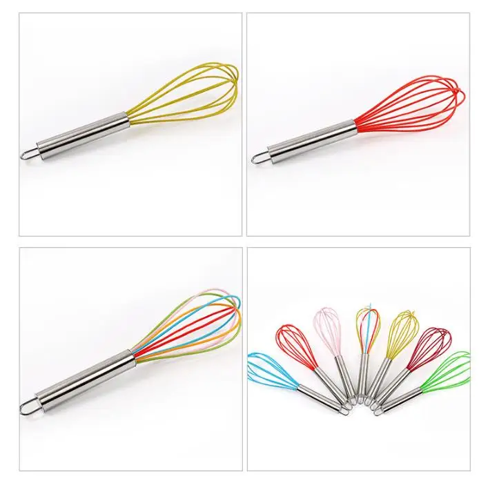 10 Inch Wire Whisk Stirrer Mixer Egg Beater Color Silicone Egg Whisk Stainless Steel Handle Household Baking Tool Wholesale
10 Inch Wire Whisk Stirrer Mixer Egg Beater Color Silicone Egg Whisk Stainless Steel Handle Household Baking Tool Wholesale