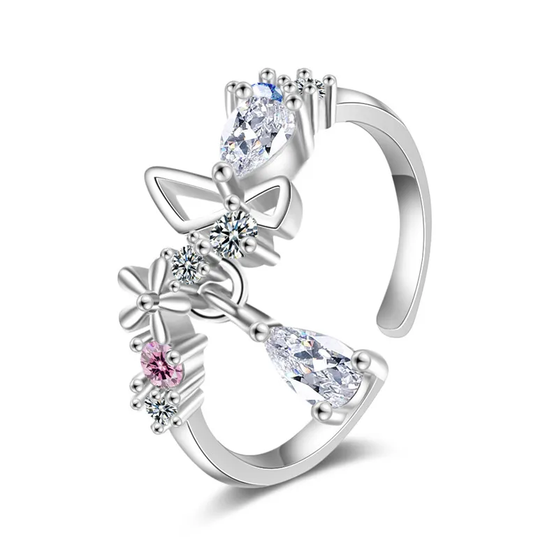 Girls Bright Crystal Rings For Bride Wedding Accessories Female Silver Plated Ring For Women Engagement Bijou Trendy Rings
Girls Bright Crystal Rings For Bride Wedding Accessories Female Silver Plated Ring For Women Engagement Bijou Trendy Rings