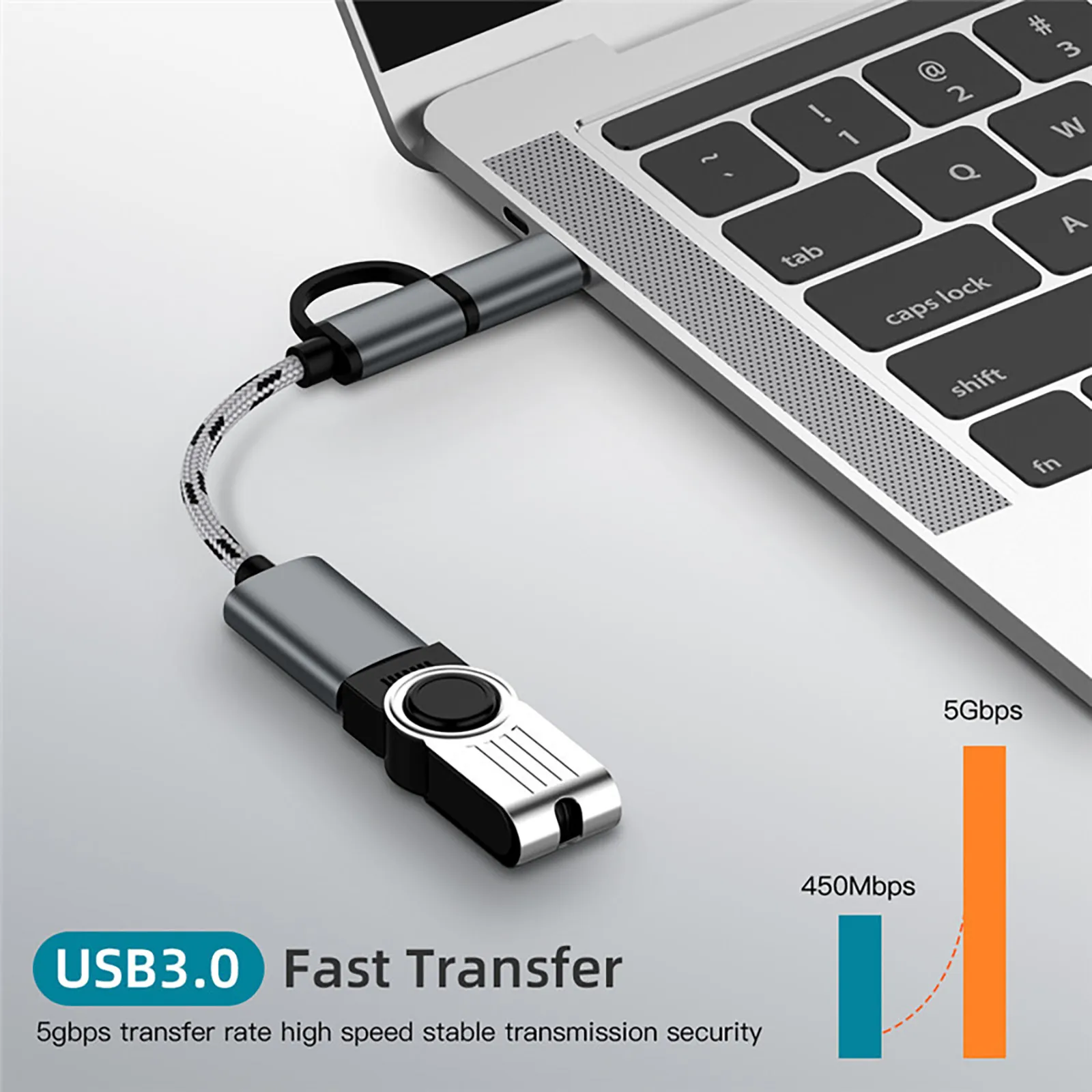 Кабель-переходник 2 в 1 Usb 3 0 Otg Micro Usb/Usb 3.0 преобразователь интерфейса для