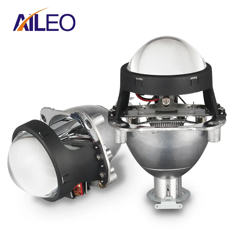 Кожухи AILEO 2 5 дюйма линзы проектора bi xenon с ДХО светодиодный ангельские глазки 9005