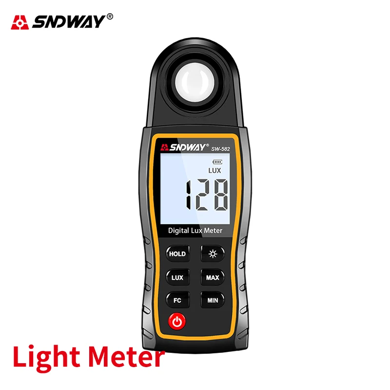 Фото Sndway luxmeter цифровой светильник измеритель 0 200000 Люкс 360 градусный фотометр для