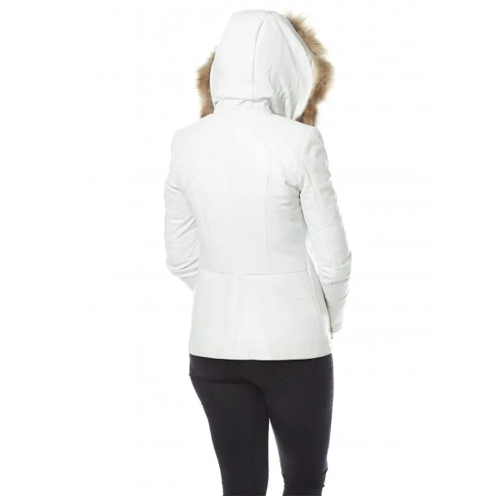 Rosalin Sport Cut Genuine Leather Women's Jacket. White Color, Plush Collar With Hood, Zipper. Totally Original Turkish Quality.
Rosalin Sport Cut Genuine Leather Women's Jacket. White Color, Plush Collar With Hood, Zipper. Totally Original Turkish Quality.