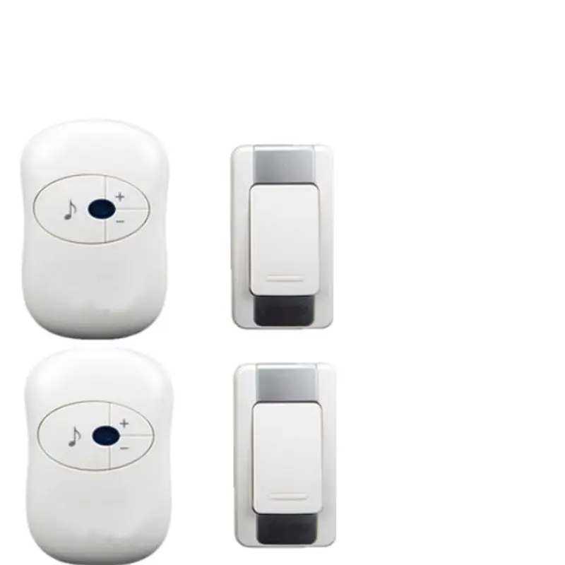 

New Cordless Door Bell With 2 Receivers + 2 Push Waterproof 280 Meters Long-range Working Wireless Doorbell Home Chime Ring