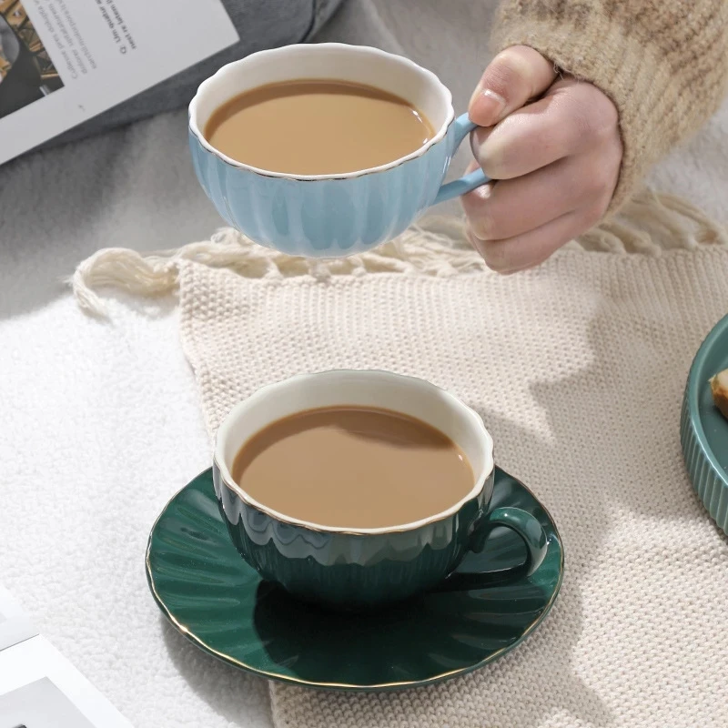 Coffee cup and saucer set Nordic style ceramic cup tea set ins light luxury Fengshui cup home afternoon tea cup simple
Coffee cup and saucer set Nordic style ceramic cup tea set ins light luxury Fengshui cup home afternoon tea cup simple
