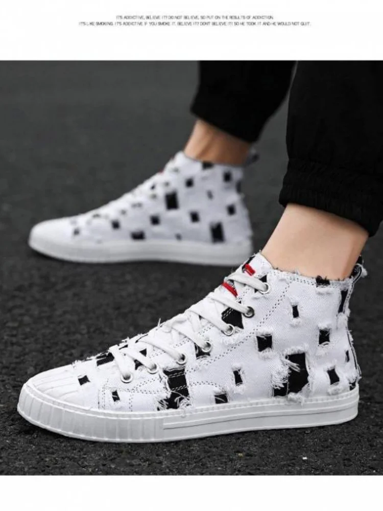 Мужские тканевые туфли на плоской подошве, высокие берцы, однотонные, износостойкие, со шнуровкой, весна-лето-осень
Мужские тканевые туфли на плоской подошве, высокие берцы, однотонные, износостойкие, со шнуровкой, весна-лето-осень