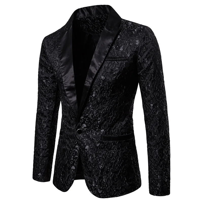 Men's Fashion Full Floral Embroidery Slim Fit Blazer Jacket Male Banquet Single Button Suit Coat Nightclub Dj Performance Wear
Men's Fashion Full Floral Embroidery Slim Fit Blazer Jacket Male Banquet Single Button Suit Coat Nightclub Dj Performance Wear