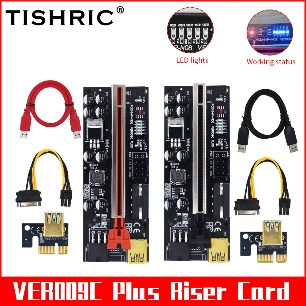 1-10 шт. TISHRIC VER009C PCIE Riser 009s Plus Riser для видеокарты 8 конденсаторов USB3.0 кабель Экспресс 16X для майнинга BTC
1-10 шт. TISHRIC VER009C PCIE Riser 009s Plus Riser для видеокарты 8 конденсаторов USB3.0 кабель Экспресс 16X для майнинга BTC