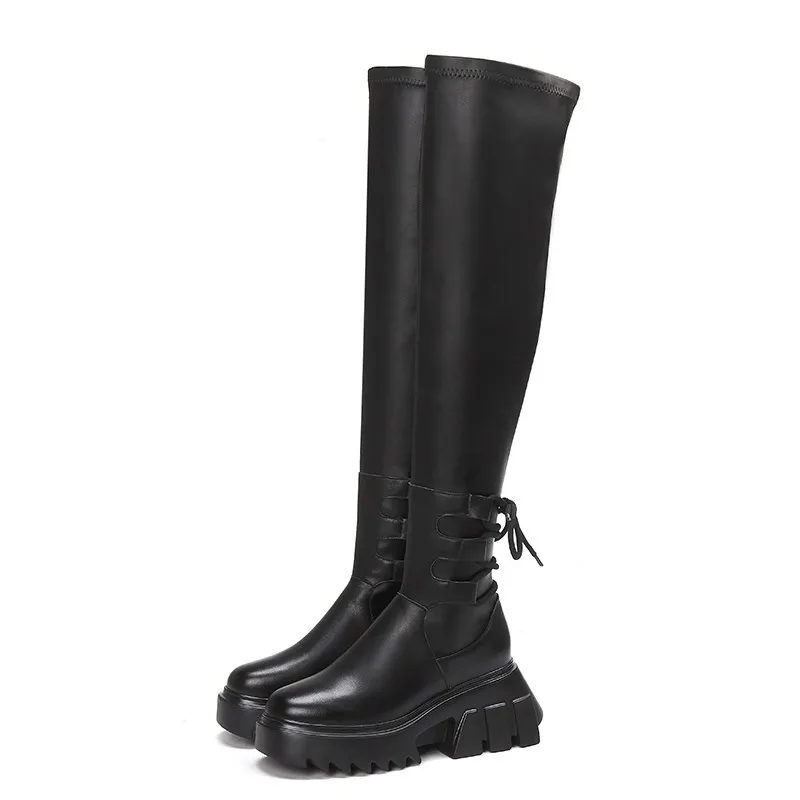 Sexy Leather Thigh High Boots Women High Heels Over The Knee Boots For Women Round Toe Party Long Shoes Cross-tied Drop Ship
Sexy Leather Thigh High Boots Women High Heels Over The Knee Boots For Women Round Toe Party Long Shoes Cross-tied Drop Ship