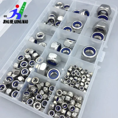 170PCS 15 grid DIN985 stainless steel 304 nylon nut combination set M3M4M5M6M8M10 
170PCS 15 grid DIN985 stainless steel 304 nylon nut combination set M3M4M5M6M8M10