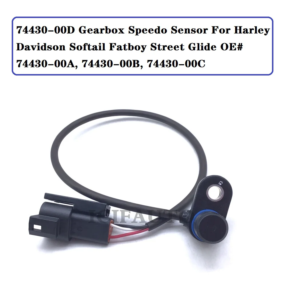 Датчик спидометра редуктора 74430-00D для Harley Davidson Softail Fatboy Street Glide OE # 74430-00A, 74430-00B, 74430-00C
Датчик спидометра редуктора 74430-00D для Harley Davidson Softail Fatboy Street Glide OE # 74430-00A, 74430-00B, 74430-00C