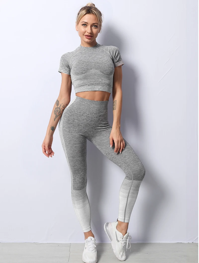 2/3PCS Seamless Yoga suit women gym clothes yoga sets short sleeve crop top fitness sports Yoga set High Waist Leggings Workout
2/3PCS Seamless Yoga suit women gym clothes yoga sets short sleeve crop top fitness sports Yoga set High Waist Leggings Workout