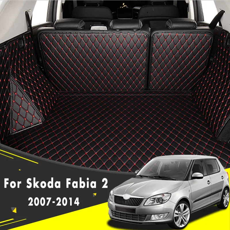 Автомобильный коврик для багажника защита от грязи кожаные Коврики Skoda Fabia 2 2007 2008
