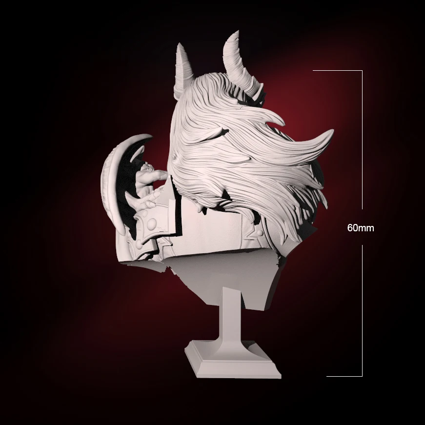 60mm Resin Model Vampire and Bat Bust Figure Unpainted No Color RW-007-B 
60mm Resin Model Vampire and Bat Bust Figure Unpainted No Color RW-007-B