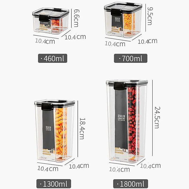 Sealed jar transparent household kitchen spice food grade nut tea storage jar grain storage box Moisture-proof belt cover hot
Sealed jar transparent household kitchen spice food grade nut tea storage jar grain storage box Moisture-proof belt cover hot
