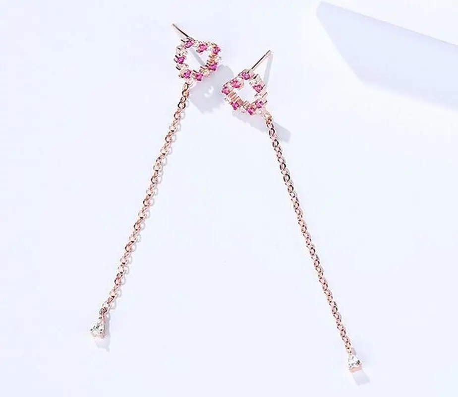S925 Sterling Silver Korean Style Fashion Earrings Long Love Heart-shaped Crystal Earrings Aretes De Mujer Modernos 2020
S925 Sterling Silver Korean Style Fashion Earrings Long Love Heart-shaped Crystal Earrings Aretes De Mujer Modernos 2020