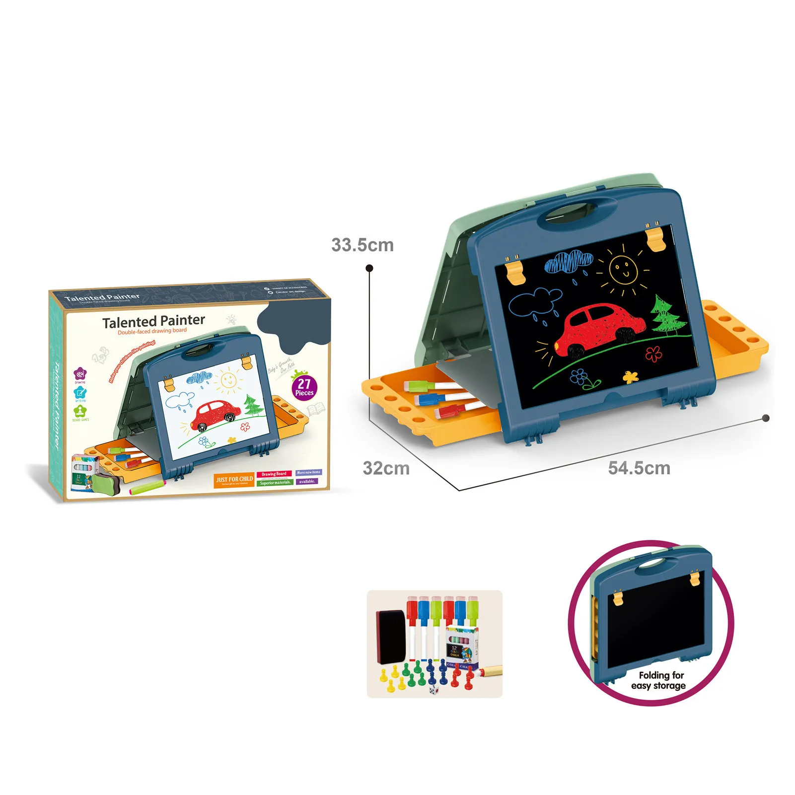 2 In 1 Children Desktop Double-sided Easel Blackboard Whiteboard Dry Wipe Desktop Easel Portable Handbag Appearance
2 In 1 Children Desktop Double-sided Easel Blackboard Whiteboard Dry Wipe Desktop Easel Portable Handbag Appearance