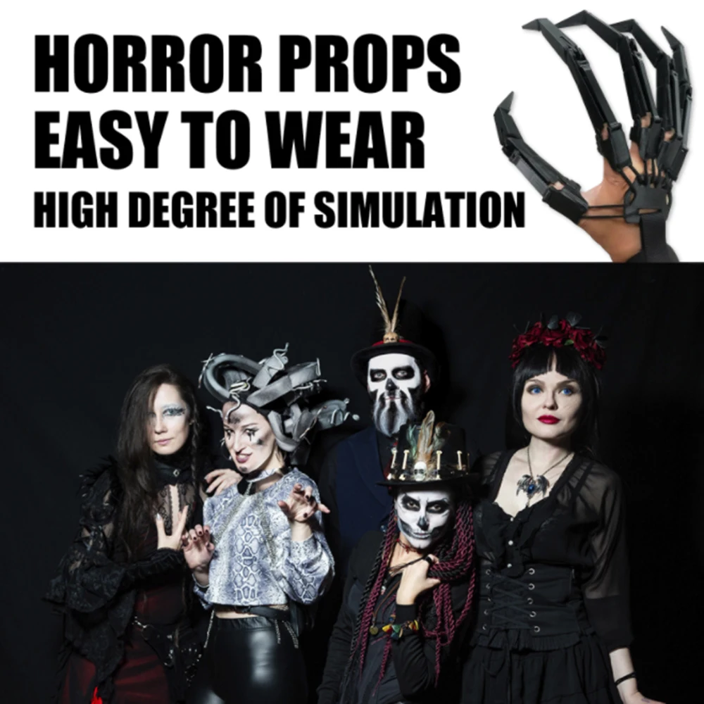 1Pair Decorative Halloween Articulated Fingers Extensions Halloween Finger Decors Props Horror Ghost Claw Props Movable Finger
1Pair Decorative Halloween Articulated Fingers Extensions Halloween Finger Decors Props Horror Ghost Claw Props Movable Finger