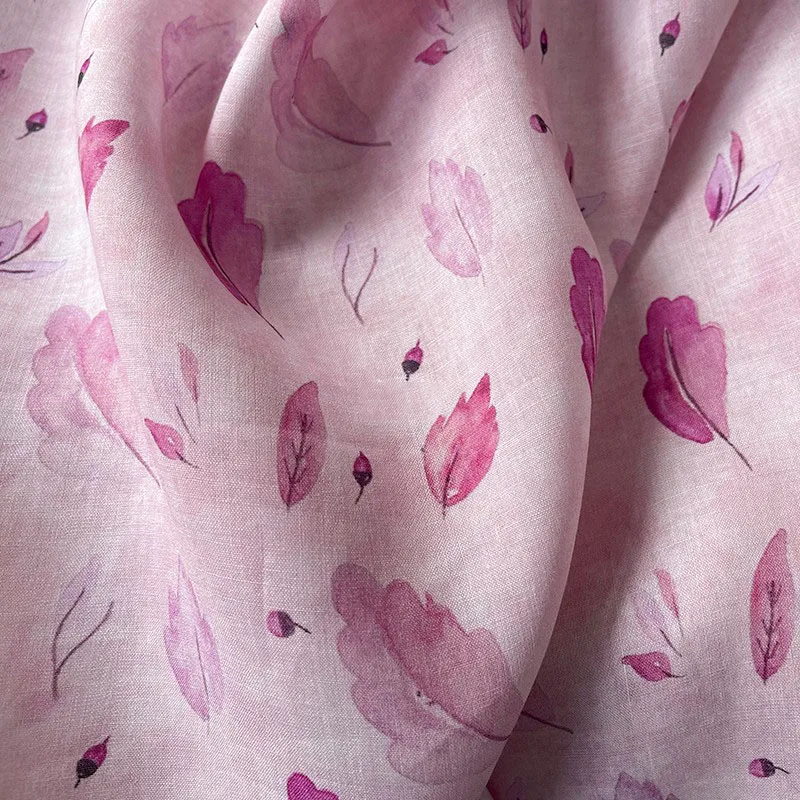 High quality new ramie fabric Purple powder deciduous printing tissu Designer customized robe dress pants shirt coat material
High quality new ramie fabric Purple powder deciduous printing tissu Designer customized robe dress pants shirt coat material