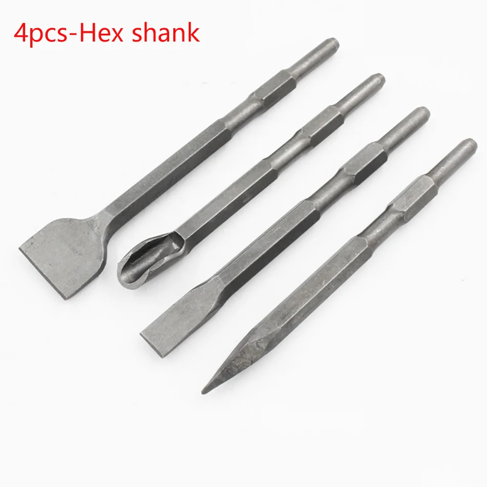 4pcs/set Hex Shank Electric Hammer Drill Bit Set Impact Rotary Concrete Masonry Grooving Pick Hammer Flat Chisel
4pcs/set Hex Shank Electric Hammer Drill Bit Set Impact Rotary Concrete Masonry Grooving Pick Hammer Flat Chisel