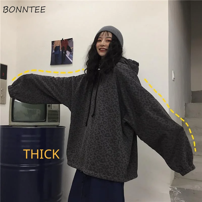 Hoodies Women Leopard Japanese Style Chic Trendy Streetwear Popular All-match Thicker Harajuku Spring Autumn Female Clothing BF
Hoodies Women Leopard Japanese Style Chic Trendy Streetwear Popular All-match Thicker Harajuku Spring Autumn Female Clothing BF