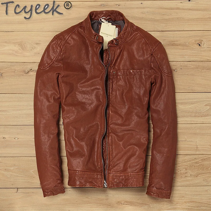 Tcyeek Streetwear 100% Natural Genuine Leather Jacket Men Autumn Spring Clothes 2021 Moto Biker Real Sheepskin Coat Jackets LW04
Tcyeek Streetwear 100% Natural Genuine Leather Jacket Men Autumn Spring Clothes 2021 Moto Biker Real Sheepskin Coat Jackets LW04