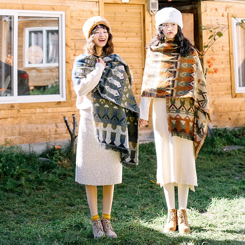 Autumn Winter Imitation Cashmere Scarf Women Retro Literature Art Forest Big Shawl Female Warm Wild Thick Outdoor Pashmina Hijab
Autumn Winter Imitation Cashmere Scarf Women Retro Literature Art Forest Big Shawl Female Warm Wild Thick Outdoor Pashmina Hijab