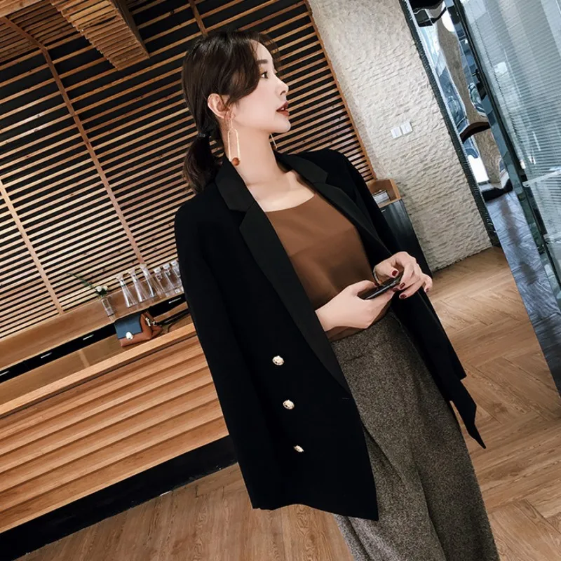 Office Ladies Slim Fit Double Breasted Blazer Classic Black Women Work Suits Jacket Spring Autumn Casual Blazer Outwear Coats
Office Ladies Slim Fit Double Breasted Blazer Classic Black Women Work Suits Jacket Spring Autumn Casual Blazer Outwear Coats
