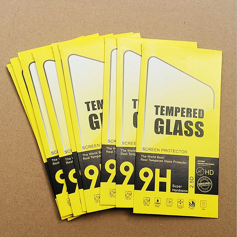 2000pcs/lot 175*87mm Green Universal Paper Retail Package Packaging Box For Cell Phone 9H Tempered Glass Screen Protector Film | Дом и сад