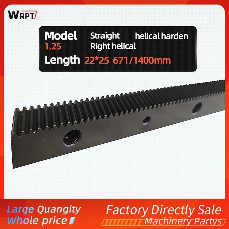 1pc 1.25 Mod helical rack 1400mm 670mm Helical Gear Rack and 1.25MOD Metal Steel Pinion Gear Set For CNC Machine
1pc 1.25 Mod helical rack 1400mm 670mm Helical Gear Rack and 1.25MOD Metal Steel Pinion Gear Set For CNC Machine