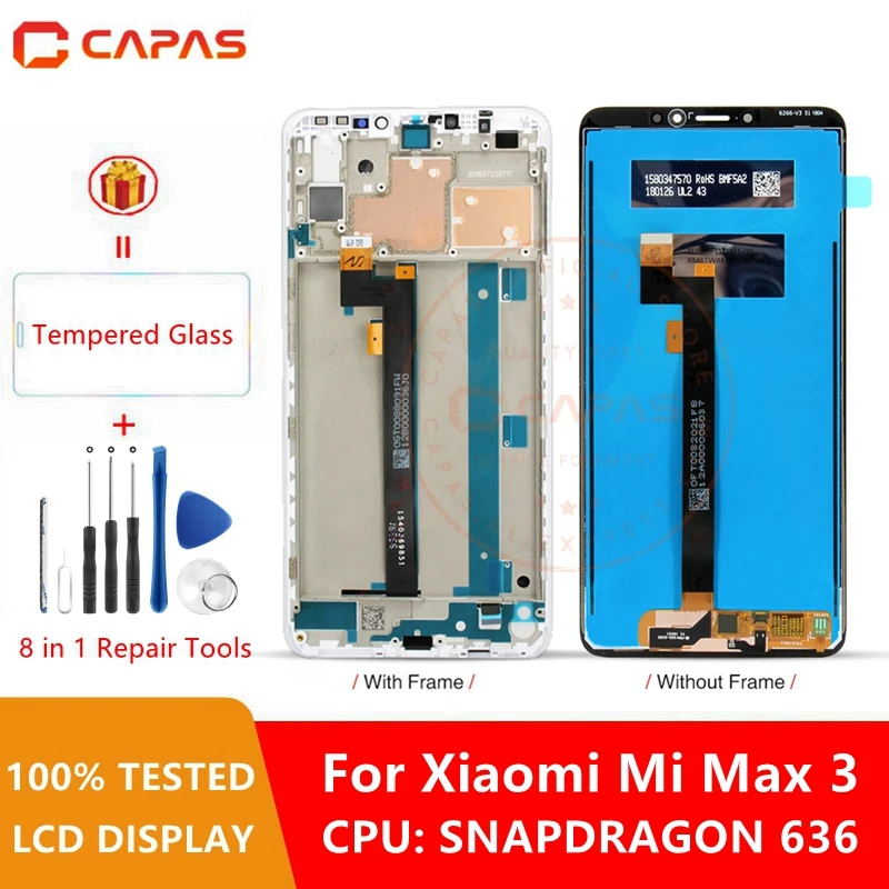 ЖК дисплей и рамка для Xiaomi Mi Max 3 сенсорный экран с дигитайзером Max3 замена ремонт