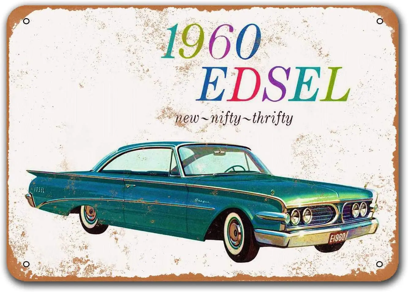 1960 Edsel Vintage Tin Signs Cars, Sisoso Metal Plaques Poster Bar Pub Retro Wall Decor 16x12 inch
1960 Edsel Vintage Tin Signs Cars, Sisoso Metal Plaques Poster Bar Pub Retro Wall Decor 16x12 inch