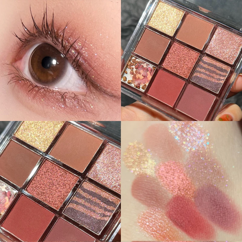 9 Colors Eyeshadow Palette Matte Pearlescent Glitter Eye Makeup Pigment Waterproof Shimmer Shiny Charming Makeup
9 Colors Eyeshadow Palette Matte Pearlescent Glitter Eye Makeup Pigment Waterproof Shimmer Shiny Charming Makeup