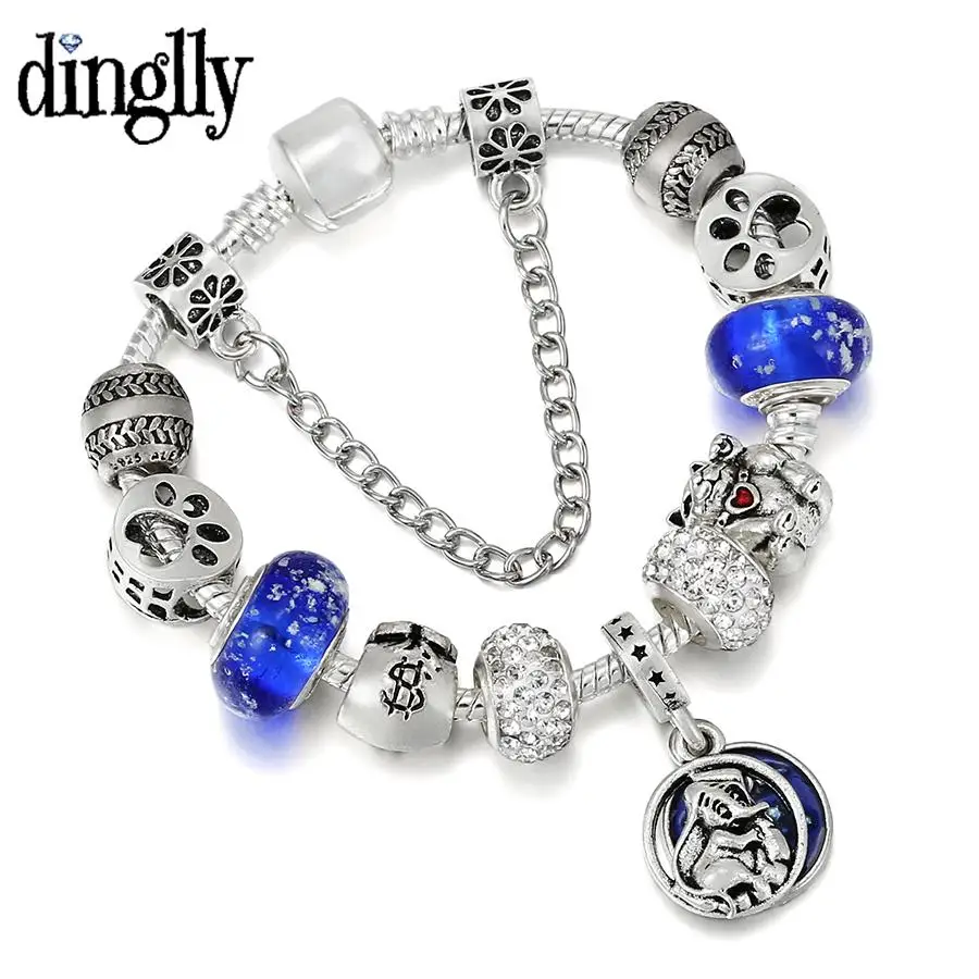 Dinglly New Elephant Pendant Cat Footprint Charm Bracelets For Women Blue Luminous Beads Beaded Bracelet Bangle Jewelry Gifts
Dinglly New Elephant Pendant Cat Footprint Charm Bracelets For Women Blue Luminous Beads Beaded Bracelet Bangle Jewelry Gifts