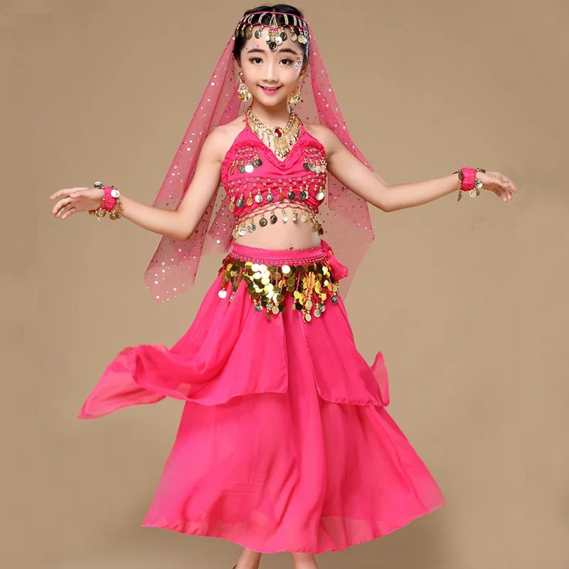 

Kids Belly Dance Costumes Set Oriental Dance Costumes Bellydance Set Girls Egyptian Bollywood Indian Kids Belly Dancing Clothing