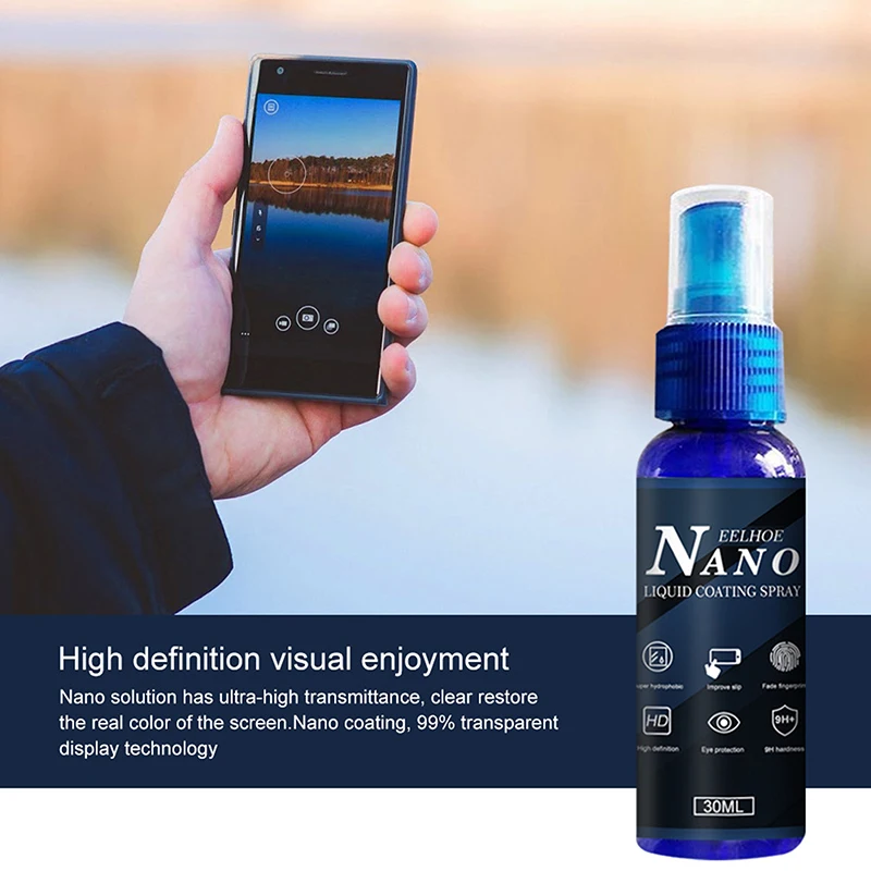1Pcs 30ml Nano Liquid Screen Protector Film Spray Mobile Phone Nano Coating Solution Scratch Resistant Phones Repair Supplies
1Pcs 30ml Nano Liquid Screen Protector Film Spray Mobile Phone Nano Coating Solution Scratch Resistant Phones Repair Supplies