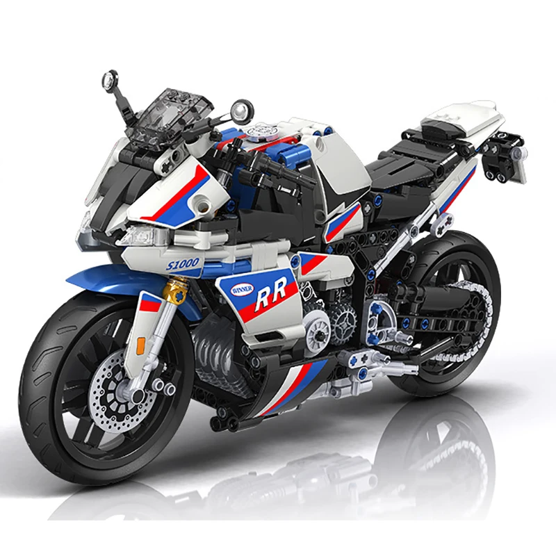 New MOC High-Tech S1000 R1250 GS HP Scrambler Bricks Racing Motorcycle Building Blocks Creative Car Toys for Kids Gifts
New MOC High-Tech S1000 R1250 GS HP Scrambler Bricks Racing Motorcycle Building Blocks Creative Car Toys for Kids Gifts