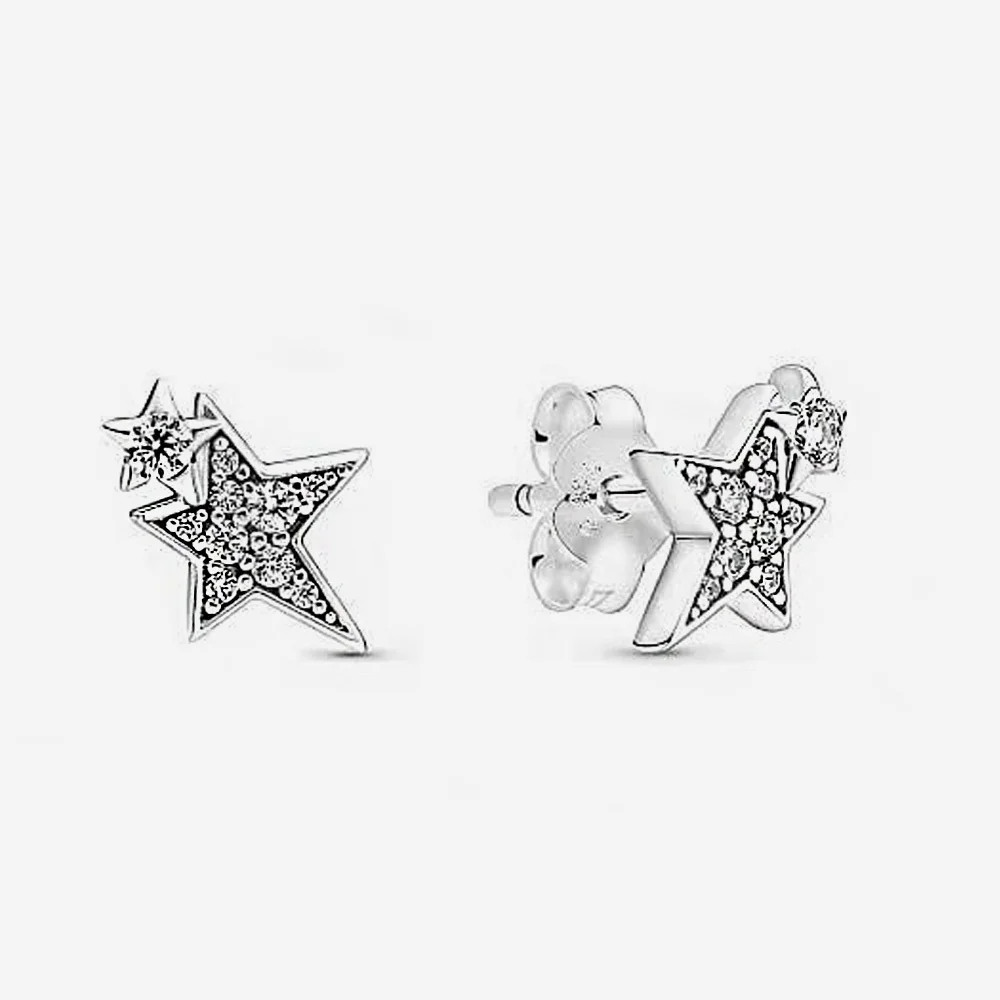 Authentic 925 Sterling Silver Earring Accessories Sparkling Oblique Star Stud Earring For Women Birthday DIY Jewelry Making Gift
Authentic 925 Sterling Silver Earring Accessories Sparkling Oblique Star Stud Earring For Women Birthday DIY Jewelry Making Gift
