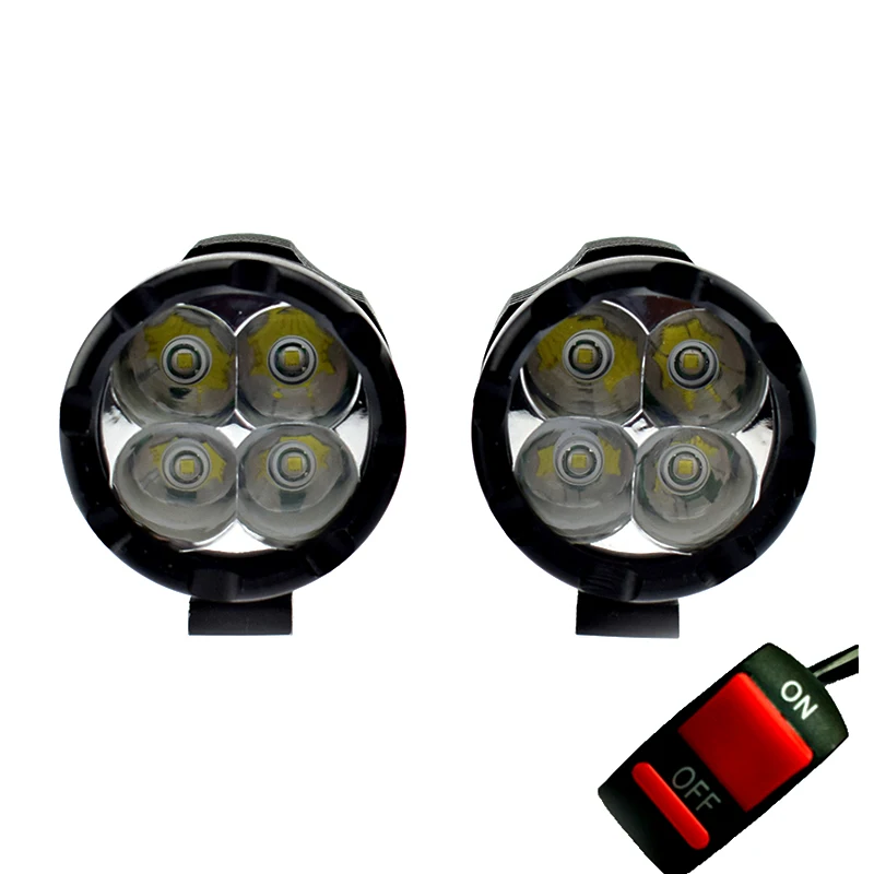 12v 40w мотоциклетные фары LED мото вспомогательные рабочие огни 6000k супер яркие