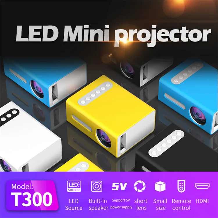 ZK30 T300 MINI LED Projector Entertainment Portable cinema Support 1080P HDMI USB Audio Projector Home Media Video Player Gift
ZK30 T300 MINI LED Projector Entertainment Portable cinema Support 1080P HDMI USB Audio Projector Home Media Video Player Gift