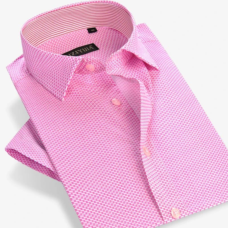 New Fashion Pink Short Sleeve Men Shirt Casual Slim Fit Summer Style Male Famous Brand Formal Business Dress Shirts Cotton Plus
New Fashion Pink Short Sleeve Men Shirt Casual Slim Fit Summer Style Male Famous Brand Formal Business Dress Shirts Cotton Plus