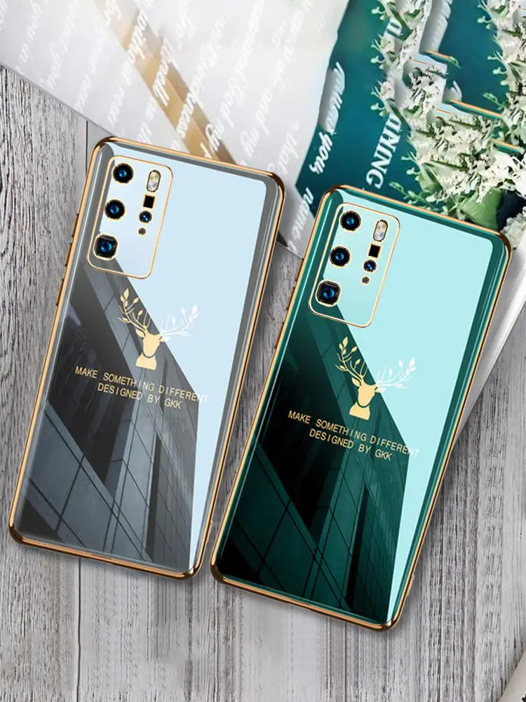 Чехол-накладка для Huawei P40 P30 P20 Lite Pro + с головой оленя Mate 9 10 20 30 40 Plus