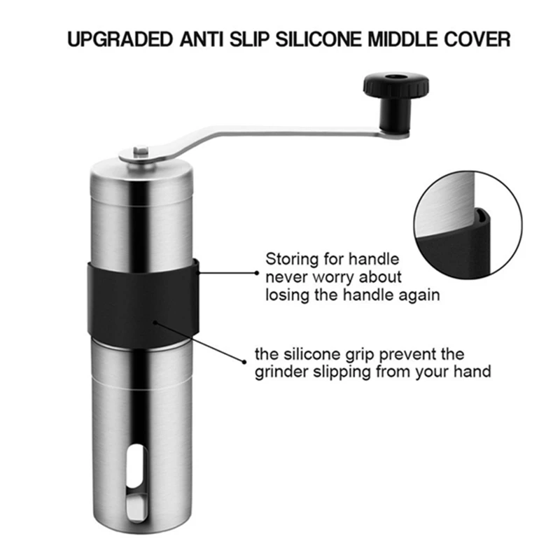 Manual Coffee Grinders,Stainless Steel Portable Coffee Grinders Manual Burr Reusable Coffee Filters,for Espresso,Etc 
Manual Coffee Grinders,Stainless Steel Portable Coffee Grinders Manual Burr Reusable Coffee Filters,for Espresso,Etc