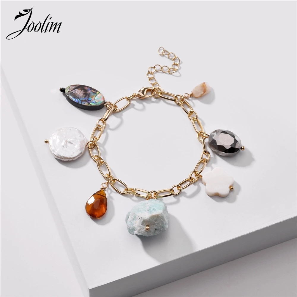 JOOLIM Shell Stone Real Pearl Mixed Charm Bracelet Statement Bracelet Wholesale Design Jewelry
JOOLIM Shell Stone Real Pearl Mixed Charm Bracelet Statement Bracelet Wholesale Design Jewelry