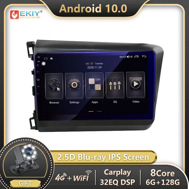 EKIY IPS DSP 2 din Autoradio Android 10 For Honda Civic 2012-2015 LHD RHD Car Radio Multimedia Video Player Navi GPS Stereo DVD
EKIY IPS DSP 2 din Autoradio Android 10 For Honda Civic 2012-2015 LHD RHD Car Radio Multimedia Video Player Navi GPS Stereo DVD