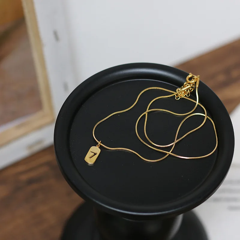 DAVINI Tiny Number Necklace Gold Color Link Chain Titanium Steel Choker Necklace For Women Pendant Jewelry Gift MG747
DAVINI Tiny Number Necklace Gold Color Link Chain Titanium Steel Choker Necklace For Women Pendant Jewelry Gift MG747