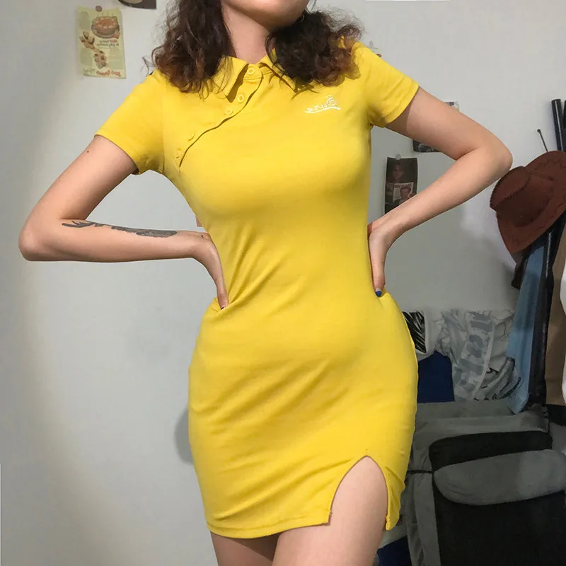 Rapcopter Y2K Letter Printed Mini Dress Summer Harajuku Short Dress Women Side Split Slim Dress Casual Turn Down Collar Sundress
Rapcopter Y2K Letter Printed Mini Dress Summer Harajuku Short Dress Women Side Split Slim Dress Casual Turn Down Collar Sundress