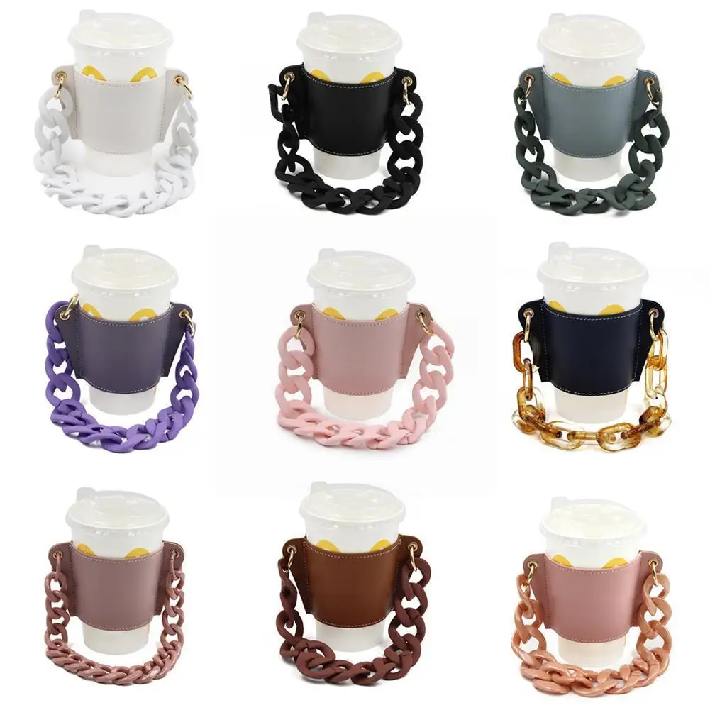 Pu Leather Cup Holder Portable Glass Bottle Leather Eco-friendly Coffee Cup Bag Detachable Chain Bottle Cover For Trav C0d4
Pu Leather Cup Holder Portable Glass Bottle Leather Eco-friendly Coffee Cup Bag Detachable Chain Bottle Cover For Trav C0d4