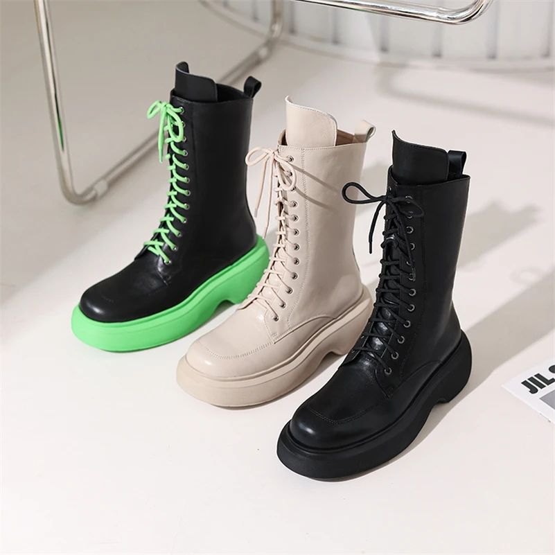 Meotina Mid Calf Motorcycle Boots Women Real Leather Shoes Platform Mid Heel Boots Zipper Thick Heels Lady Shoes Autumn Winter
Meotina Mid Calf Motorcycle Boots Women Real Leather Shoes Platform Mid Heel Boots Zipper Thick Heels Lady Shoes Autumn Winter
