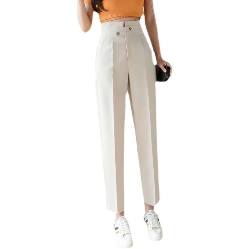 Bud Suit Pants for Women 2021 Spring and Summer New High Waist Loose All-Match Casual Straight Pants Apricot Harem Women's Pants
Bud Suit Pants for Women 2021 Spring and Summer New High Waist Loose All-Match Casual Straight Pants Apricot Harem Women's Pants
